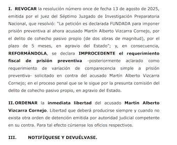 Resolución a favor de la