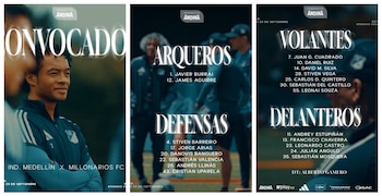 Alberto Gamero incluyó a Juan Guillermo Cuadrado a la lista de convocados para el juego ante el DIM -crédito @MillosFCoficial/X