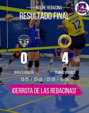 Rebaza Acosta cayó en los cuatro sets disputados en la Noche Rebacina.