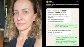 Conversación por WhatsApp entre una