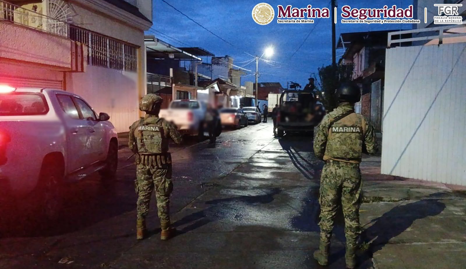Elementos de la Secretaría de Marina durante el despliegue en Michoacán. Crédito: Gabinete de Seguridad