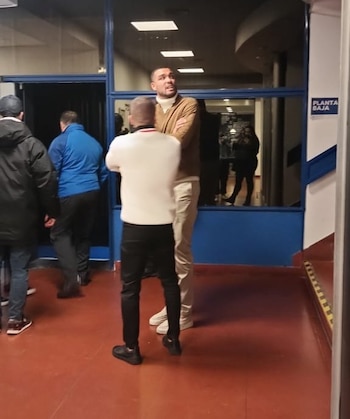 Álvaro Montero en el estadio