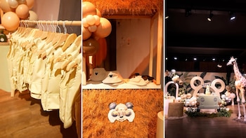 Con una temática de safari, Leandro Paredes y Camila Galante celebraron el primer año de su hijo Lautaro