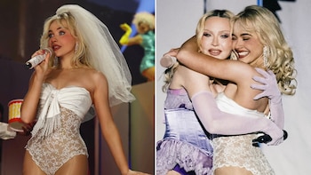 Sabrina Carpenter impactó en Coachella 2026 con una audaz selección de looks: transparencias y bordados