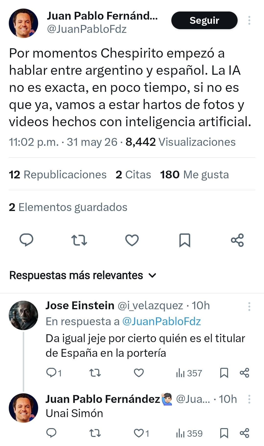 Juan Pablo Fernández expresó su descontento con el uso de inteligencia artificial en la promoción de la Selección Mexicana, destacando la inexactitud de la tecnología y el cansancio del público ante el contenido generado por IA. (Captura de pantalla: X)