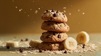 Galletas integrales, cacao natural, receta saludable, bocadillo energético, snack de avena, postre nutritivo. - (Imagen Ilustrativa Infobae)