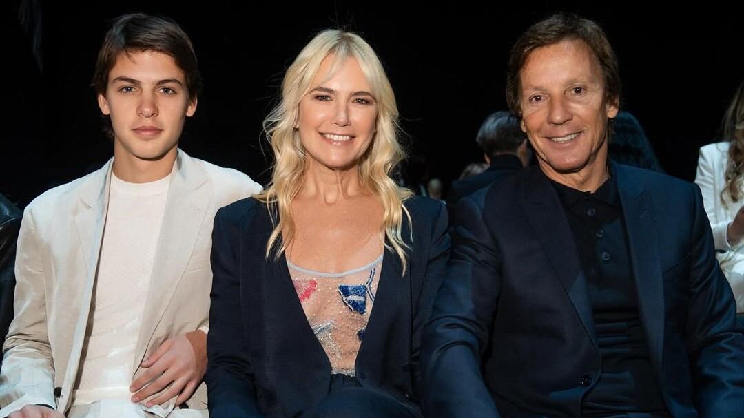 Valeria Mazza junto a su esposo Alejandro Gravier y su Tiziano