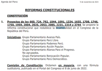 Proyecto de ley de Bicameralidad