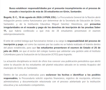 Procuraduría - crédito Procuraduría
