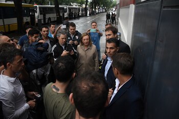 El árbitro Delfino se hizo