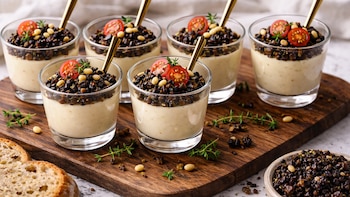 Vasitos de crema de queso