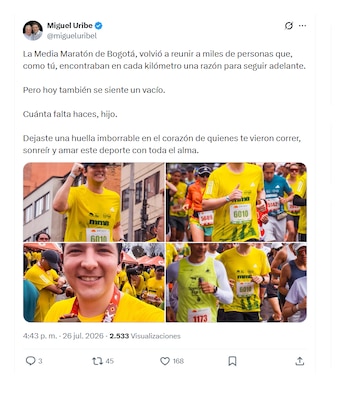 Miguel Uribe Londoño recordó a su hijo, Miguel Uribe Turbay