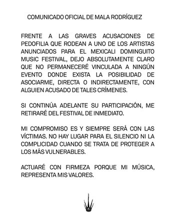 Este es el comunicado de