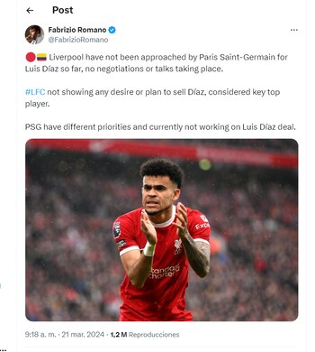 Luis Díaz completará su tercera