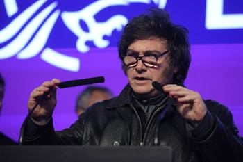 Javier Milei, en el búnker