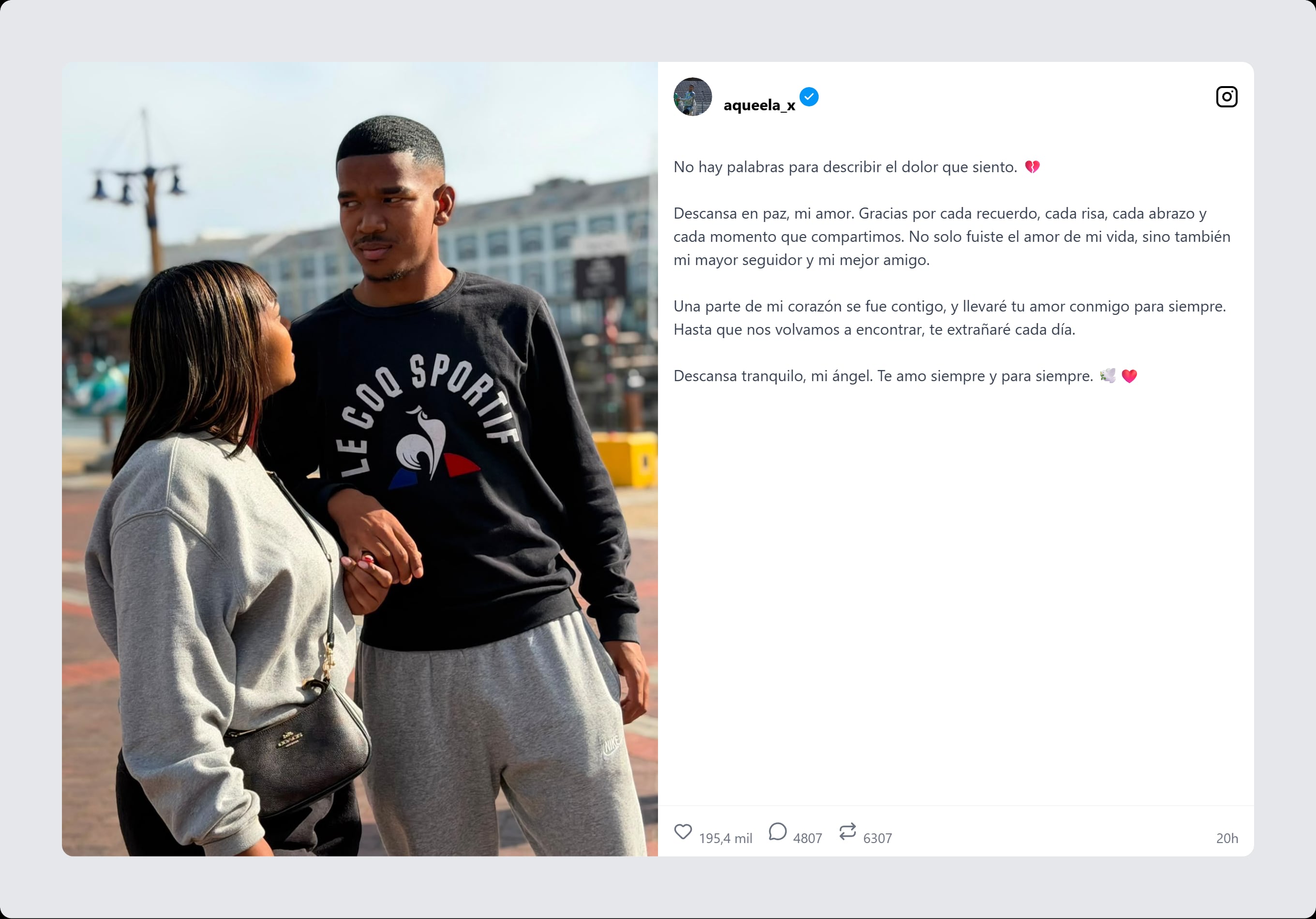 “Te amaré por siempre”, el mensaje de Aqueelah Adendorf a Jayden Adams que conmueve tras su muerte