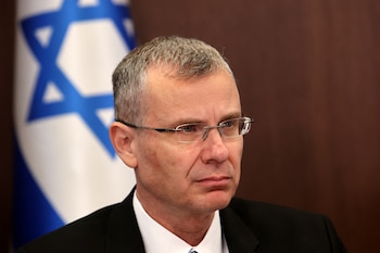 El ministro de Justicia de Israel, Yariv Levin, durante una reunión del gabinete en la oficina del primer ministro en Jerusalén (REUTERS/Archivo)