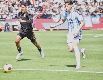 Argentina y Perú se midieron por la semifinal de los Juegos Suramericanos (X: @Argentina)