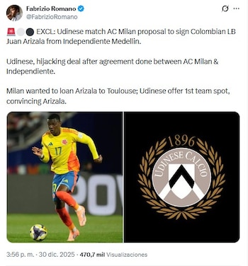 El AC Milan planeaba fichar