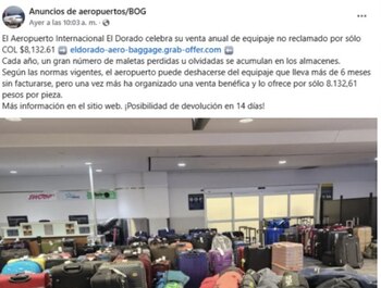 El enlace compartido lleva a