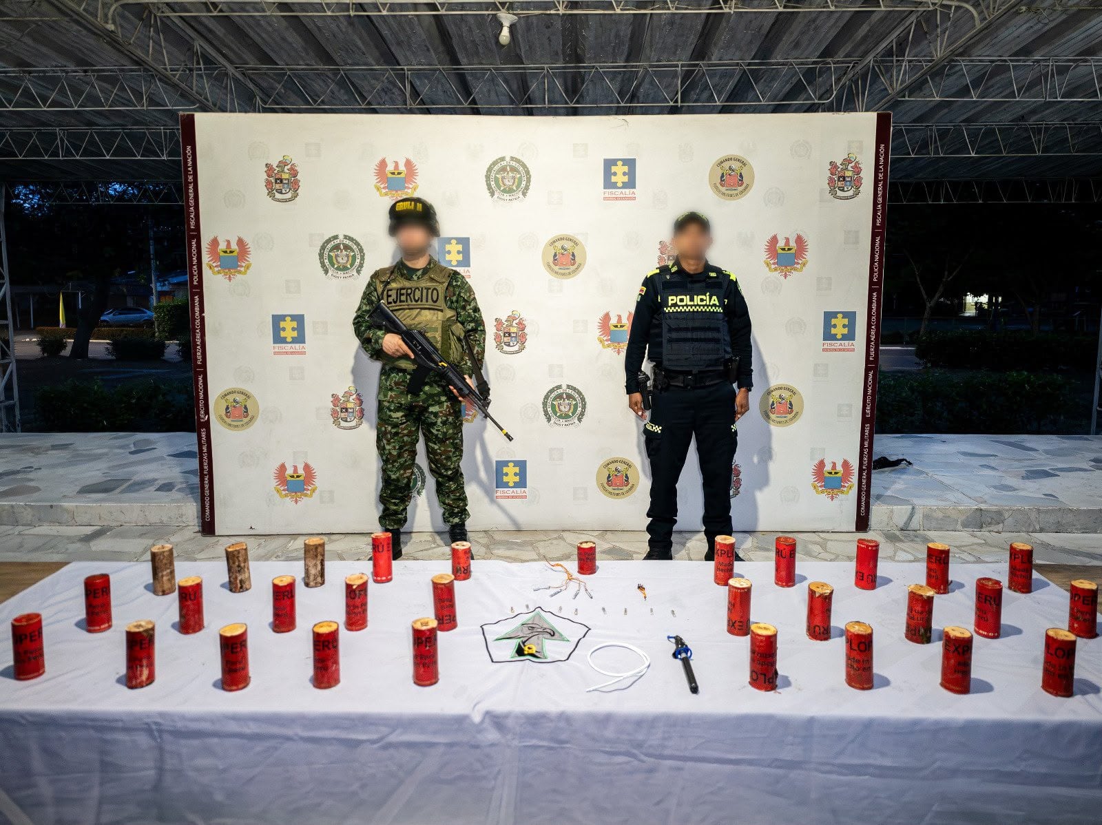 Ejército Nacional incautó un depósito ilegal de explosivos en La Plata, Huila