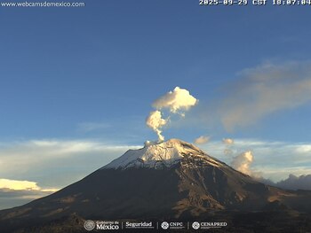 Monitoreo del Popocatépetl este 30