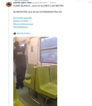 Reportan humo en la Línea