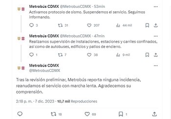 Metrobús no reportó daños en