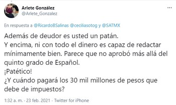 Una usuaria de la red