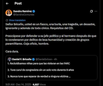 Sandra Ramírez no se quedó