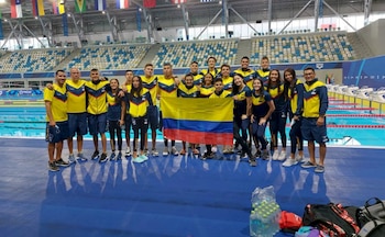 Tras la jornada del miércoles, Colombia llegó a 25 medallas de oro en el Sudamericano de Natación en Lima, Perú. Foto: FECNA