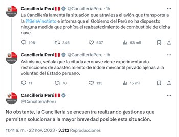 Pronunciamiento de Cancillería