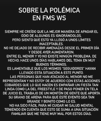 Lokillo habló de las amenazas