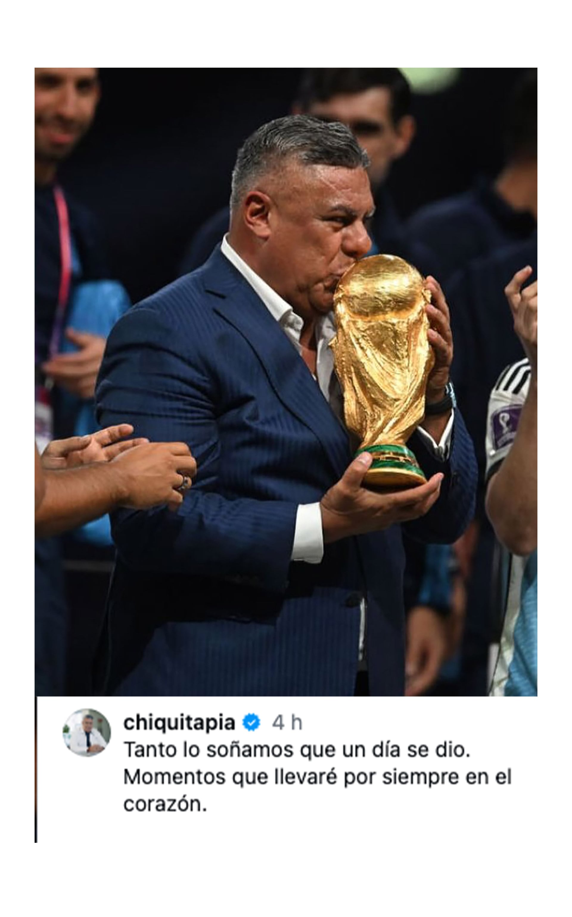 El posteo del Chiqui Tapia con el Mundial