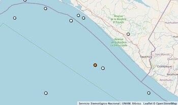 Temblor reportado en Chiapas.
(SSN)