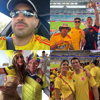 Feid, Gabriela Tafur y Sofía Vergara en un montaje de Infobae Colombia