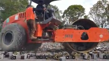 La aplanadora destruyendo los Bitcoins