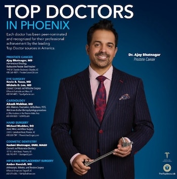 Bhatnagar se formó en Medicina y administración de empresas de salud en la Universidad de Pittsburgh - crédito Prostate Cancer Institute of Arizona