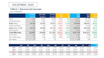 La tabla oficial del SIOMAA