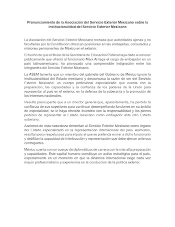 La Asociación del Servicio Exterior