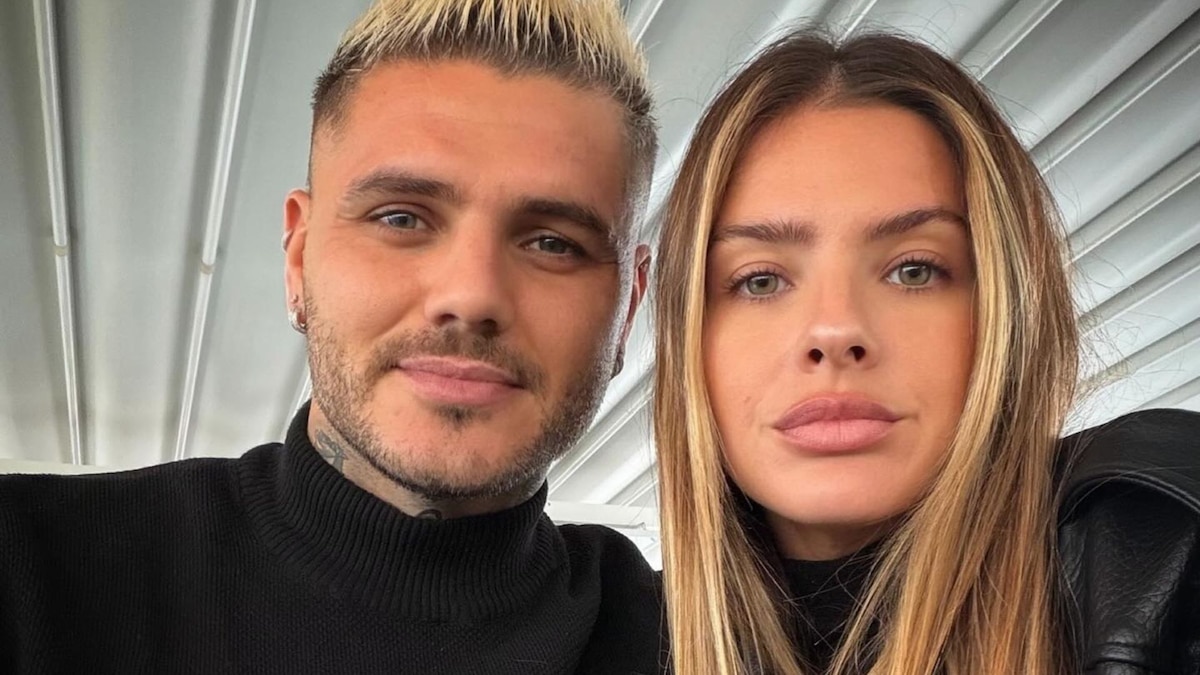 Mauro Icardi y Eugenia China Suárez en el aeropuerto