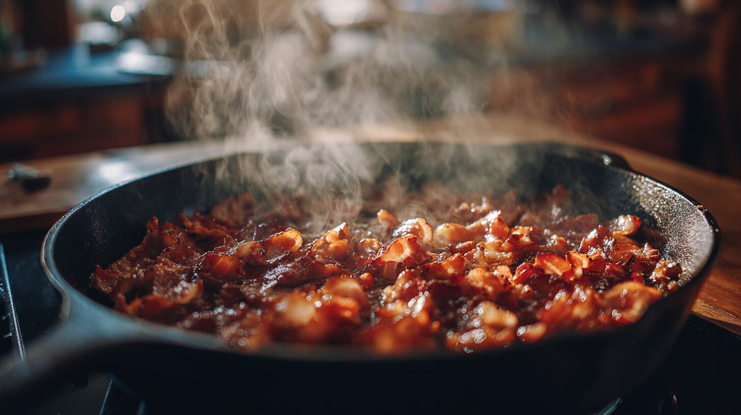 Mermelada de tocino, una innovadora conserva que combina la textura crujiente de la panceta con la dulzura del caramelo, creando un untable único de sabor agridulce. - (Imagen Ilustrativa Infobae)