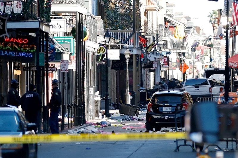 Imagen de un ataque contra una multitud en Nueva Orleans, LuisianaEne 1, 2025. Geoff Burke/USA TODAY NETWORK via REUTERS/