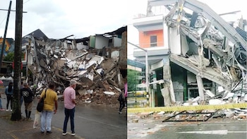 Colapsó un edifico en Pereira, dos personas estaban en el inmueble: “Se ve que caen en el mismo edificio”