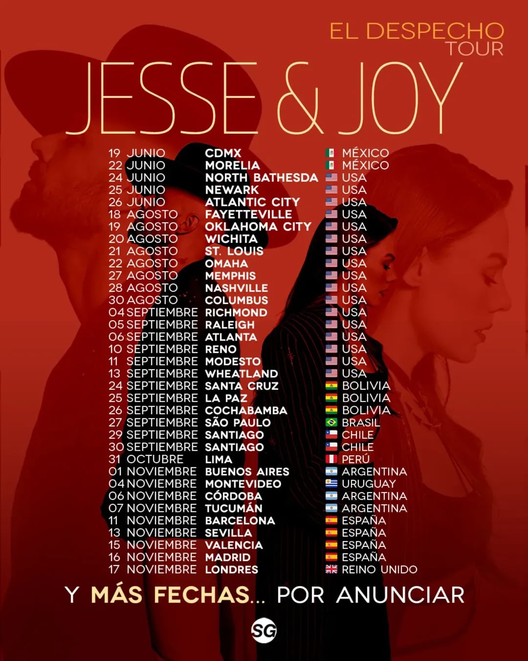 El dúo Jesse & Joy revela el calendario completo de su gira