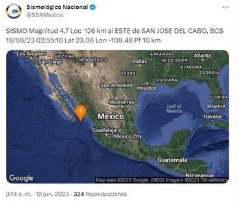 Sismo en BCS (SSN)