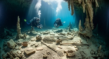 Cueva submarina de Yucatán esconde
