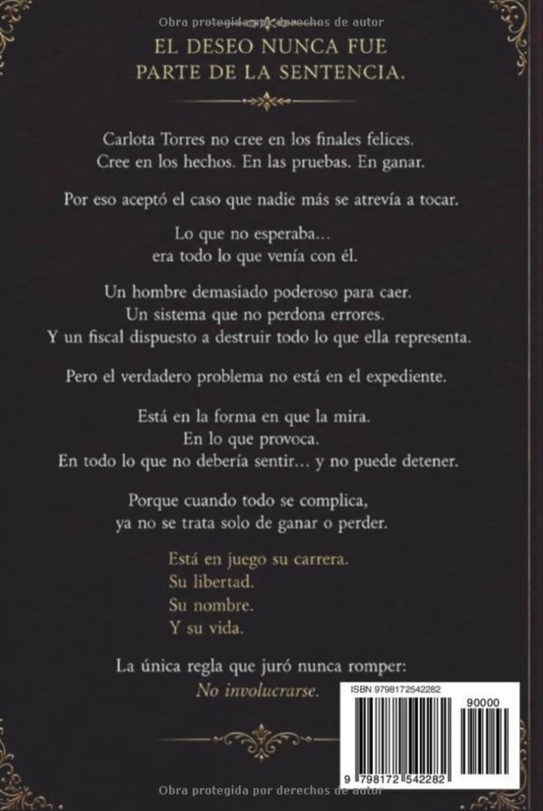 “Ley de Fuego es un thriller legal de crimen, poder, traición y suspenso romántico en el que cada decisión tiene consecuencias”, señala la descripción comercial de Amazon. (Captura de pantalla)
