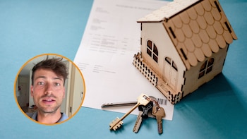 El abogado Andrés Millán habla sobre el problema de la vivienda en España. (Montaje Infobae España con imágenes de Canva y TikTok)
