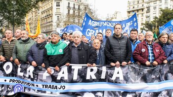 La conducción de la CGT,